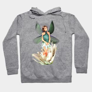 Virgo woman girl fairy faerie elf standing in lily Hoodie